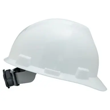 MSA 475358 V-Gard Protective Cap, Fas-Trac Ratchet, Cap, White, Standard