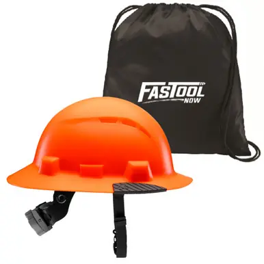 LIFT HIDV-24HO - IDAX Full Brim Hard Hat - Vented (Hi-Viz Orange) w/ Tote Bag