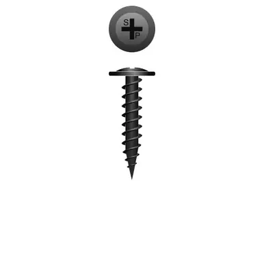 Strong-Point 89MB - 8 x 1-1/4" Modified Truss Head Drywall Screw, Black Oxide 5000ct