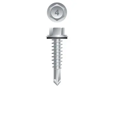 Strong-Point 4HA1212 - 12-14 x 3/4" Hex Head w/ Washer Screw, 410SS 3000ct