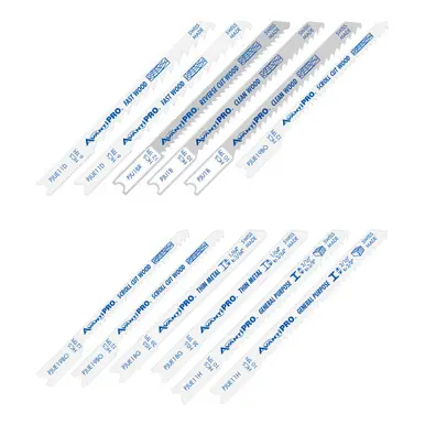 AvantiPRO PJU12BC- U-Shank Jig Saw Blade Set for Wood & Metal (12-pieces)
