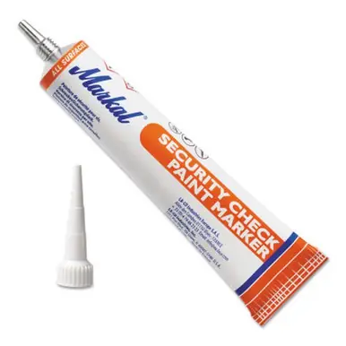 MARKAL 96669 Security Check Paint Markers, Yellow, Extended Plastic Tip