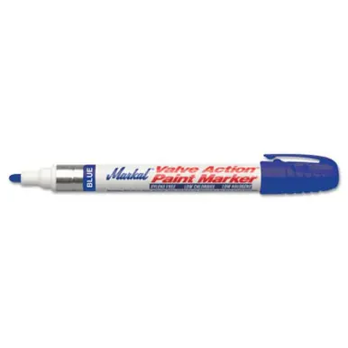 MARKAL 96805 Valve Action Paint Marker, Blue, 1/8 in, Medium