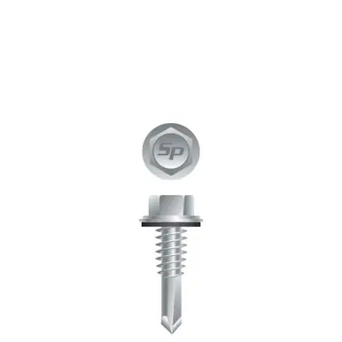 Strong-Point HA4C - 12-24 x 7/8" Hex Head w/ Washer Self-Drilling Screw, Zinc 3000ct