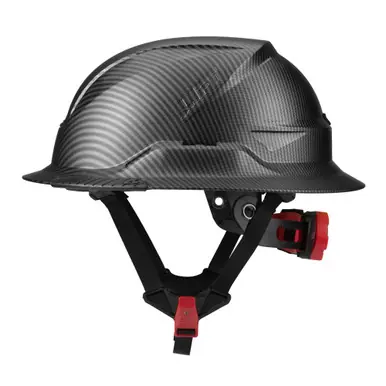 LIFT HRXF-25CKE2 - RADIX Non-Vented Type 2 Safety Helmet Full Brim Hard Hat (Black Carbon)