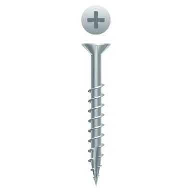Strong-Point X948NZ - 9 x 3" Flat Head w/ Nibs Woodworking Screw, Zinc 2000ct