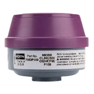 Honeywell 7582P100L Combination Gas and Vapor Cartridges, Acid Gas, P100