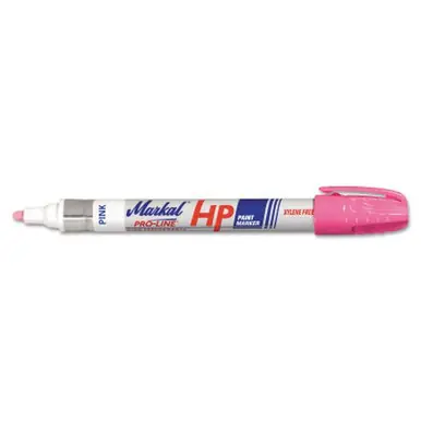MARKAL 96973 PRO-LINE HP Paint Markers, 1/8 in Tip, Medium, Pink (12pk)
