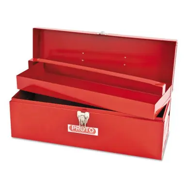 PROTO J9977NA General Purpose Tool Box, Single Latch, 19 1/2 x 7" x 7 1/2" Steel, Red
