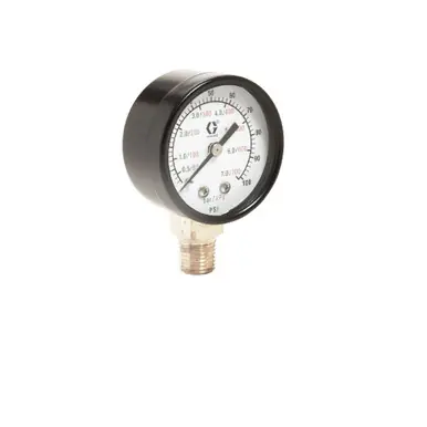 GRACO 100960 - Low-Pressure Air Gauge, 0-200 PSI, Bottom Mount