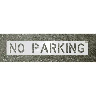 CH Hanson 70004 24" x 12" "NO PARKING" LDPE Reuseable Stencil