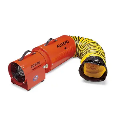 ALLEGRO 9534-25 - 8" Axial AC Metal Com-Pax-Ial Blower w/ Canister & 15‘ Ducting, 37 Lbs.