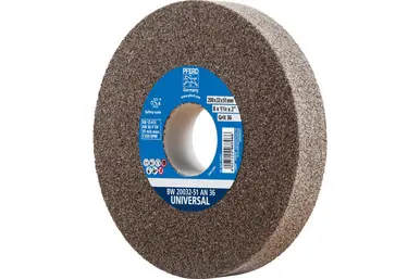 PFERD 61683 - Vitrified Bench Wheel, UNIVERSAL, 8" x 1-1/4 x 2, 36 Grit, Aluminum Oxide