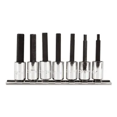 PROTO J4990SMA 7 Piece Metric Hex Bit Socket Set, 3/8"