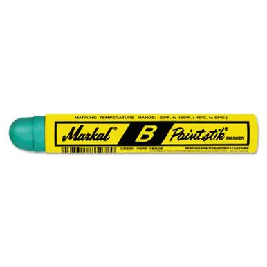 MARKAL 80226 Paintstik B Markers, 11/16 in, Green (12pk)