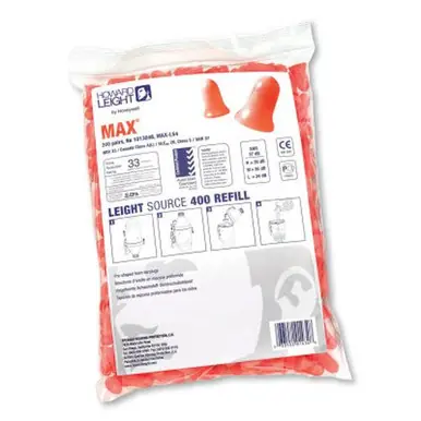 Honeywell MAX-LS4-REFILL Earplug Dispenser Refills, Bag, Coral, MAX