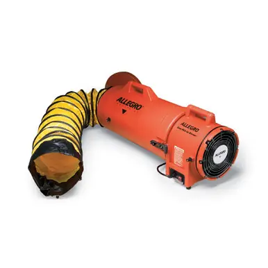 ALLEGRO 9533-50E - 8" Axial AC Plastic Blower w/ Canister & 50‘ Ducting, 40 Lbs. (220V AC/50 Hz).