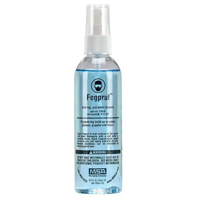 MSA 13016 - Fogpruf Lens Cleaner, Blue, 4oz. Bottle