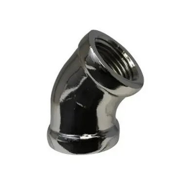 Midland Industries 45181 - 45° Elbow, 1/4" 1/4", Bronze, Chrome-Plated