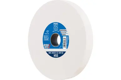 PFERD 61725 - Vitrified Bench Wheel, HSS, 8" x 1 x 2, 60 Grit, Aluminum Oxide