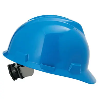MSA 475359 V-Gard Protective Cap, Fas-Trac Ratchet, Cap, Blue, Standard