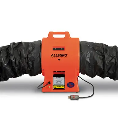 ALLEGRO 9539-12EXI - 12" Axial Explosion-Proof Inline Booster Plastic Blower