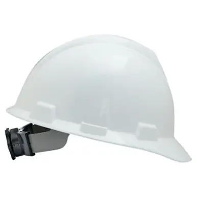 MSA 477482 V-Gard Protective Cap, Fas-Trac Ratchet, Cap, White, Large