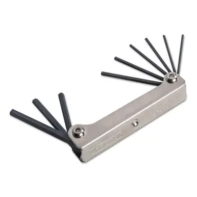 Proto 4993 Folding Hex Key Set, 9-Piece, Inch Sizes