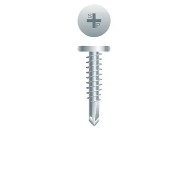 Strong-Point PC8 - 10-16 x 1" Pancake Head Self-Drilling Screw, Zinc 5000ct