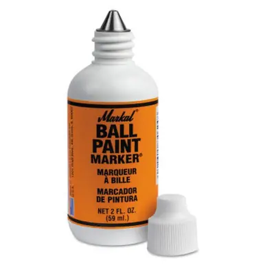 MARKAL 84624 Ball Paint Marker Markers, 1/8 in Tip, Metal Ball Point, Orange (48pk)