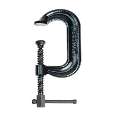PALMGREN 9629511 - 3" Drop Forged Deep Throat C-Clamp w/ Black Oxide Spindle