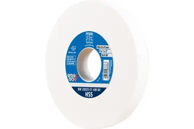 PFERD 61727 - Vitrified Bench Wheel, HSS, 8" x 1 x 2, 80 Grit, Aluminum Oxide