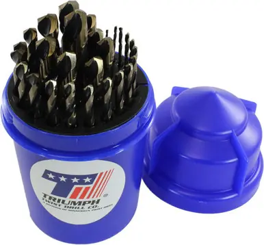 Triumph 090553 T17MDC Size Ranger 1/16"-1/2" by 64ths High Speed Steel Drill Set
