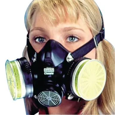 MSA 808073 Comfo Classic Respirator, Large, Silicone