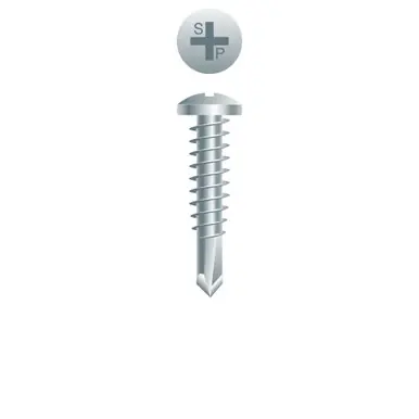 Strong-Point P120 - 10-16 x 2-1/2" Pan Head Self-Drilling Screw, Zinc 1500ct