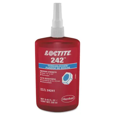 LOCTITE 135356 242 Threadlockers, Medium Strength, 250ml, Blue
