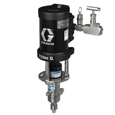 GRACO 2A25419 - Python XL Pneumatic Chemical Injection Pump, 4-1/2" Air Motor, Chromex Coated 3/4"