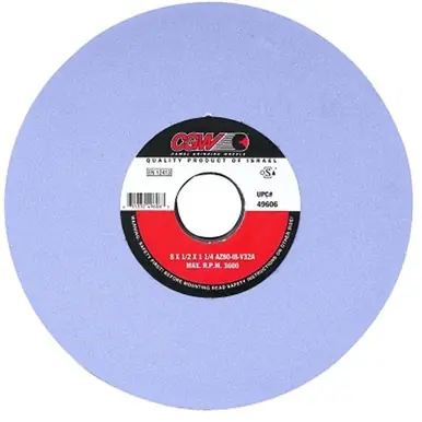 CGW 34387 AZ Cool Blue Grinding Wheel, 10" x 1", 46 Grit