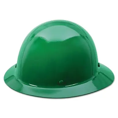 MSA 454668 Skullgard Full-Brim Hard Hat w/ Staz-on Pinlock Suspension Green