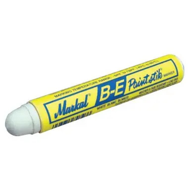 MARKAL 80620 Paintstik B-E Markers, 11/16 in, White (12pk)