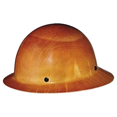 MSA 454664 Skullgard Full-Brim Hard Hat w/ Staz-On Pinlock Suspension Natural Tan