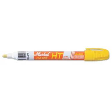 MARKAL 97302 PRO-LINE HT Liquid Paint Markers, Yellow, 1/8", Bullet (12pk)