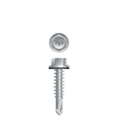 Strong-Point HA1224C - 12-14 x 1-1/2" Hex Head w/ Washer Self-Drilling Screw, Strong-Shield 2000ct