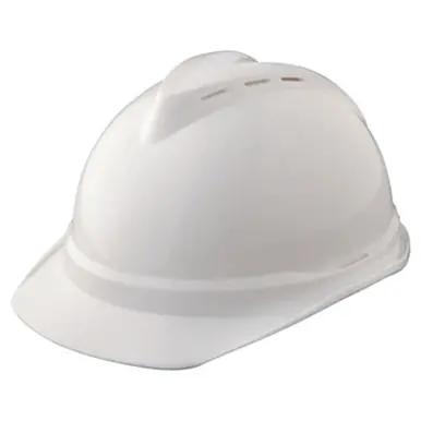 MSA 10034018 V-Gard 500 Protective Cap, 4 Point Fas-Trac, White