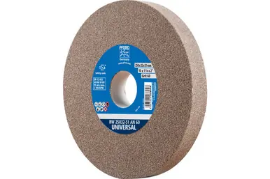 PFERD 61686 - Vitrified Bench Wheel, UNIVERSAL, 10" x 1-1/4 x 2, 60 Grit, Aluminum Oxide