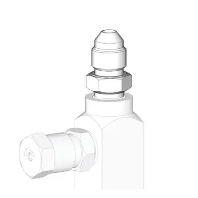 GRACO 17B168 - GL-32, GL-33, GL-42, & GL-43 Outlet Fitting - JIC-4 male outlet, carbon steel