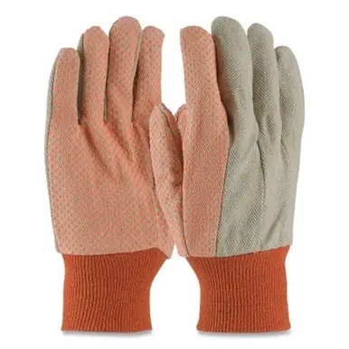Ancor Brand 1090 Canvas Gloves with Orange PVC Dots