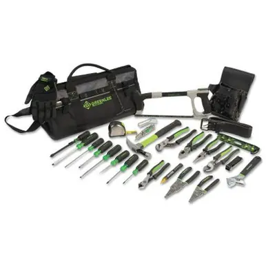 Greenlee 0159-28MULTI Heavy-Duty Multi-Pocket Tool Kit, 8 Compartments, 12 1/2" x 23 in