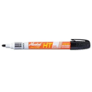 MARKAL 97303 PRO-LINE HT Liquid Paint Markers, Black, 1/8", Bullet (12pk)