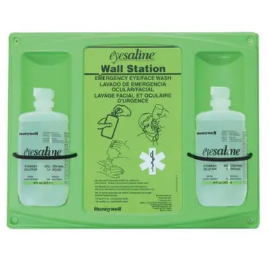 Honeywell 32-000465-0000 Emergency Eyewash Eyesaline Wall Station, 16 oz Double Bottle